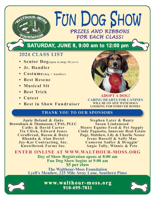 The Walthour-Moss Foundation: Fun Dog Show | The Pines Times